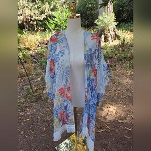 Chico's Multicolor Floral Kimono